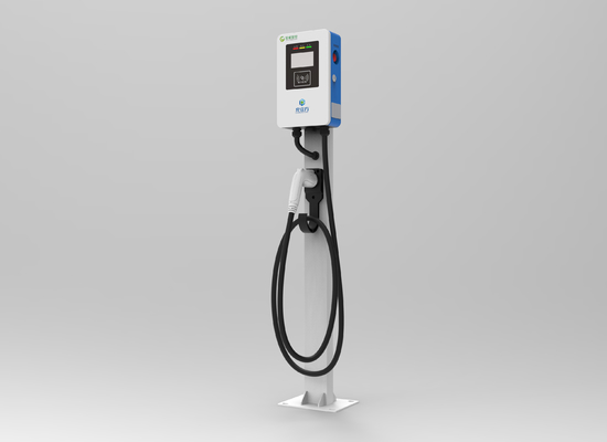 অফিস হোটেল পার্কিং লটের জন্য সাদা এবং নীল 7KW এসি ইভি চার্জার প্যাক
