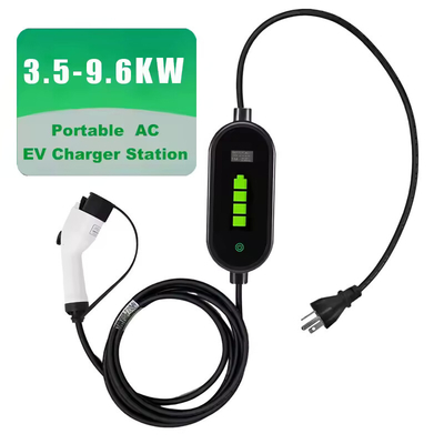 ভালো দাম 3.5KW 9.6KW পোর্টেবল ইলেকট্রিক কার ব্যাটারি চার্জার 16A 40A EVSE Sae J1772 টাইপ 1 অনলাইন