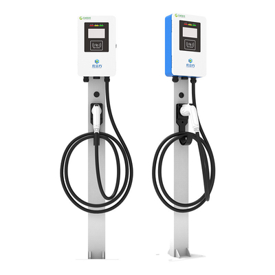 ভালো দাম 7KW 11KW 21KW ব্লু অ্যান্ড হোয়াইট কলাম / ফ্লোর-স্ট্যান্ডিং সিঙ্গল-গান ইলেকট্রিক যানবাহন এসি চার্জিং পিল অনলাইন