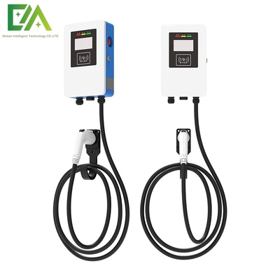 ভালো দাম 7KW 11KW 22KW ব্লু অ্যান্ড হোয়াইট ওয়াল-মাউন্টযুক্ত বৈদ্যুতিক যানবাহন একক বন্দুক এসি চার্জিং স্টিল / পোর্টেবল চার্জার অনলাইন