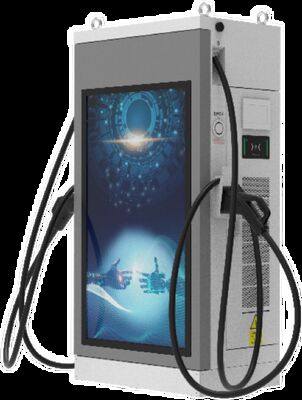 80kW HD 55 ইঞ্চি ডিজিটাল সাইনেজ বিজ্ঞাপন স্ক্রিন ইভি চার্জার পাবলিক কমার্শিয়াল ফাস্ট চার্জিং স্টেশন ফর বিজনেস পার্কিং লট