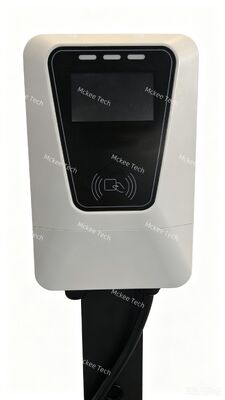 7kW ফ্লোর স্ট্যান্ডিং AC EV চার্জার 32A 4.3 ইঞ্চি টাচ স্ক্রিন কার্ড QR বিলিং অপারেশন