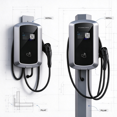 ভালো দাম 11.5KW টাইপ 1 AC EV চার্জার কমপ্যাক্ট 340x190x80mm কন্ট্রোল বক্স ইউএস স্ট্যান্ডার্ড চার্জিং ওয়ালবক্স অনলাইন